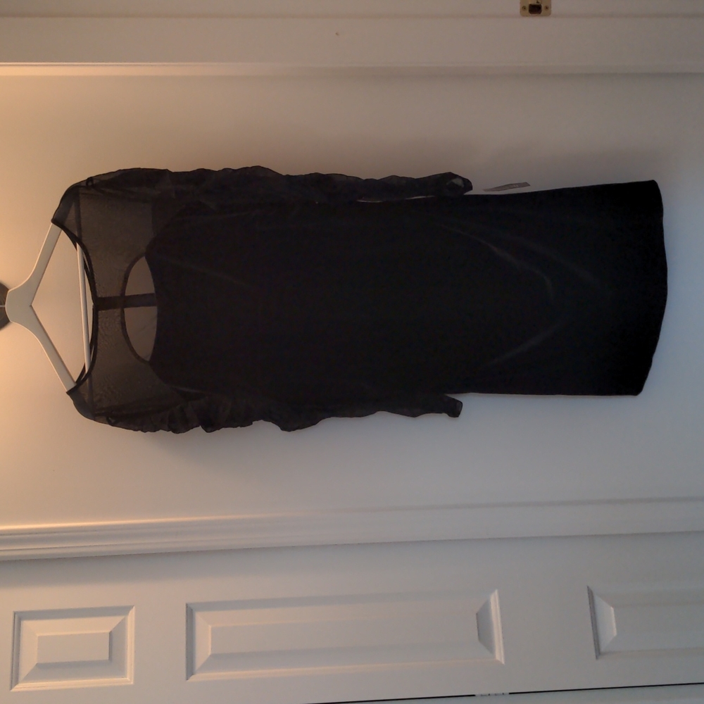 Black velvet dress 1X BNWT